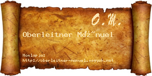 Oberleitner Mánuel névjegykártya